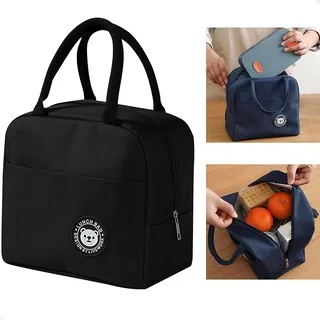 Bolsa Térmica Marmiteira 4l Com Manta Térmica Dupla Cor Preto, Alça Confortável E Bolso Frontal, Ideal Para Refeições E Lanches, Marca Lorben
