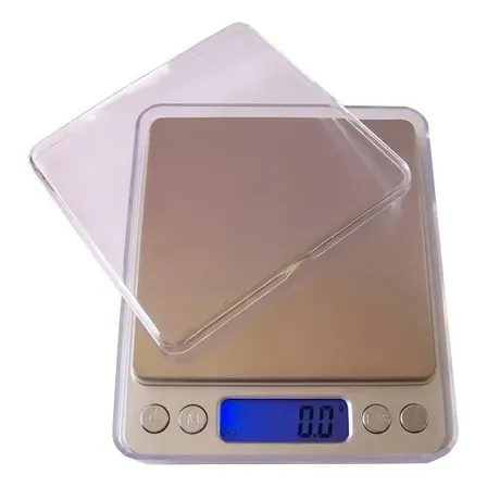 Pesa Gramera Joyería Y Cocina Precisión 0.1 - 500gr Báscula Color Plata