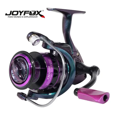 Molinete Pesca Joyfox Km4000 12+1r Anti-reverso Alumínio 5.2:1 8kg Direito/esquerdo