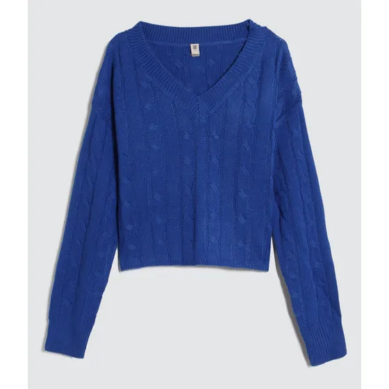 Saco Para Mujer Ostu Cuello V En Color Azul #40330086