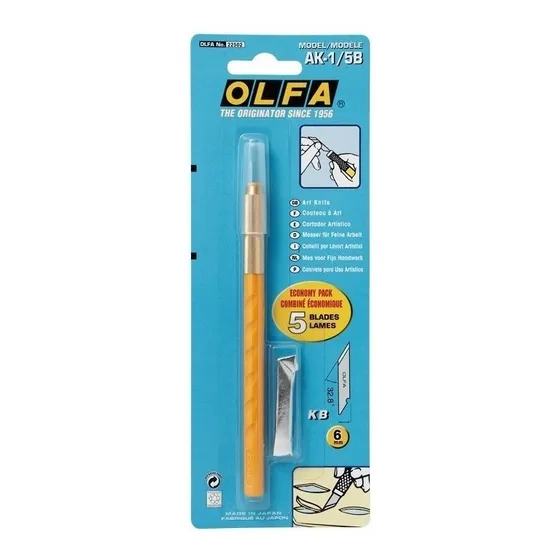 Cutter  Cortante Bisturi Olfa Ak-1 + 5 Hojas Repuesto