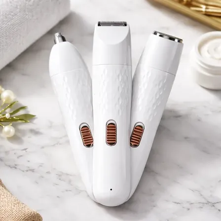 Depilador Elétrico Feminio Aparador Buço Braço Axila Pernas Branco 127v