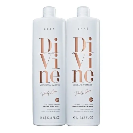 Kit Braé Divine Duo Anfrizz Shampoo E Condicionador 1000ml