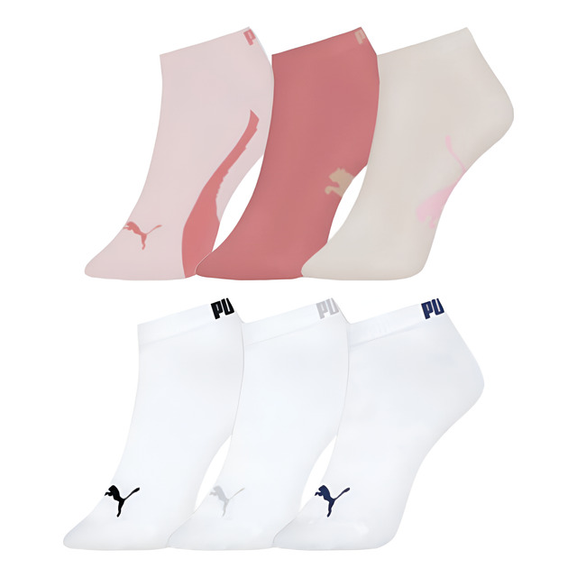6 Par Meia Puma Soquete Feminina Algodão Cano Baixo Original 6 Par Meia Puma Soquete Feminina Algodão Cano Baixo Original