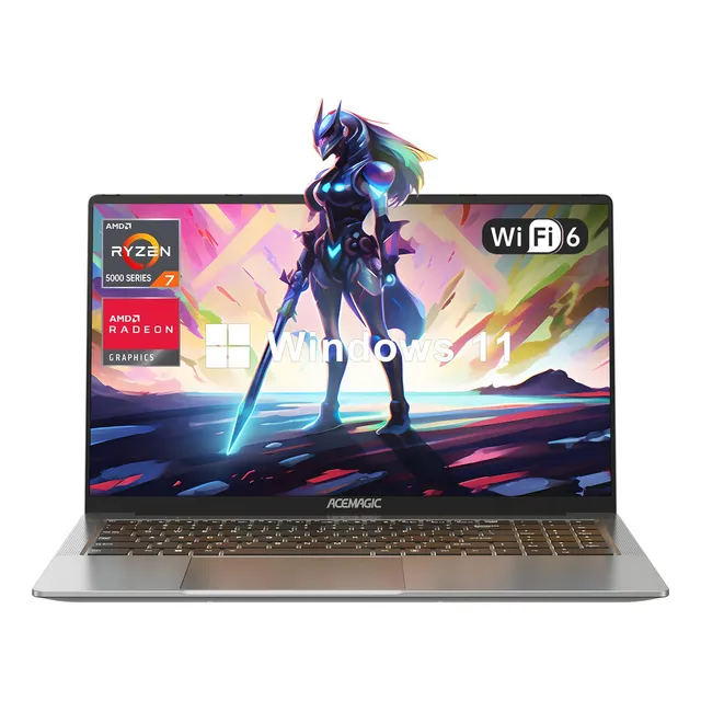 Laptop ACEMAGIC Amd Ryzen 7 5700u 15.6'' 16gb Ram 512gb Ssd Windows 11 Color Gris