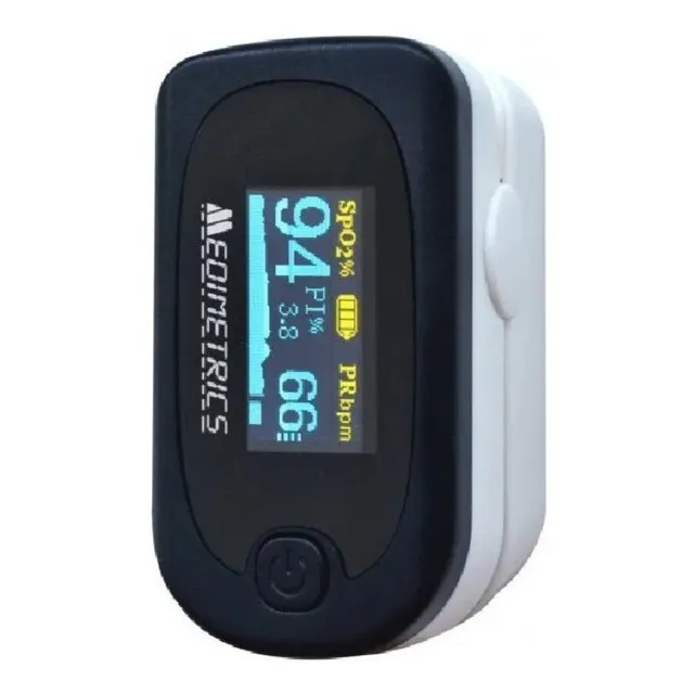 Oxímetro de pulso para dedo Medimetrics FS20A Blanco/Negro