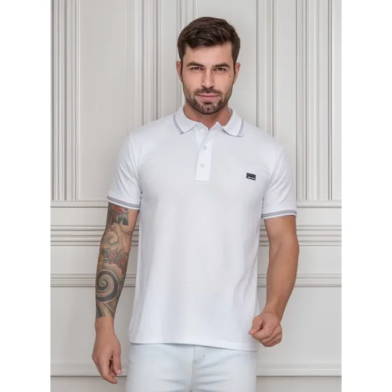 Camisa Camiseta Gola Polo Masculina Básica 100% Algodão