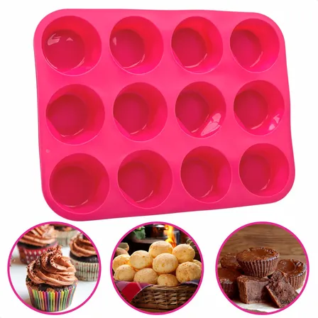 Assadeira Forma Pão De Quejo De Silicone 12 Cavidades Oferta