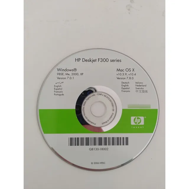 Cd Driver Impresora Hp Deskjet F380 F300 Series Instalacion
