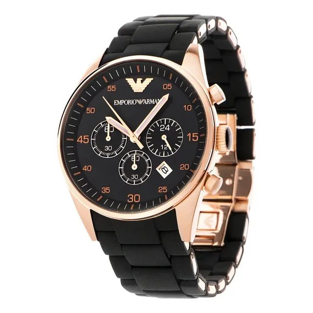 Armani Exchange Reloj Hombre Ar5905 Silicona Negra Analógico