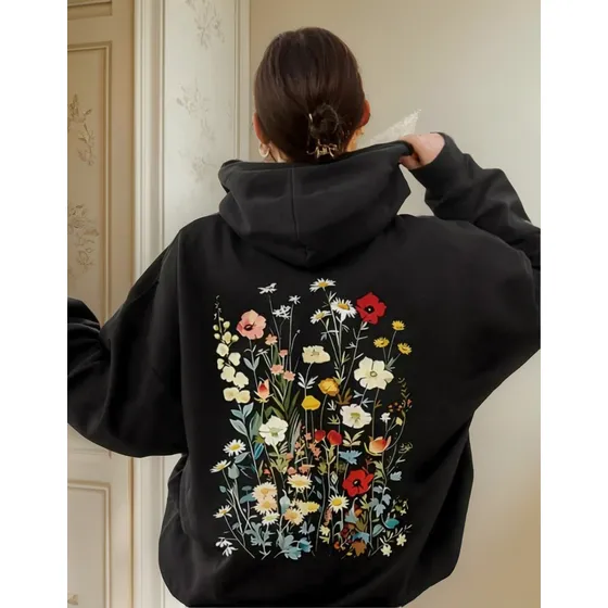 Hoodie Canguro Con Capucha Para Mujer - Estilo Casual