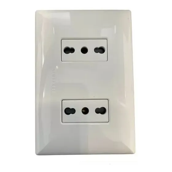 Enchufe Embutido Doble 10a/16a S17 Blanco Sinthesi