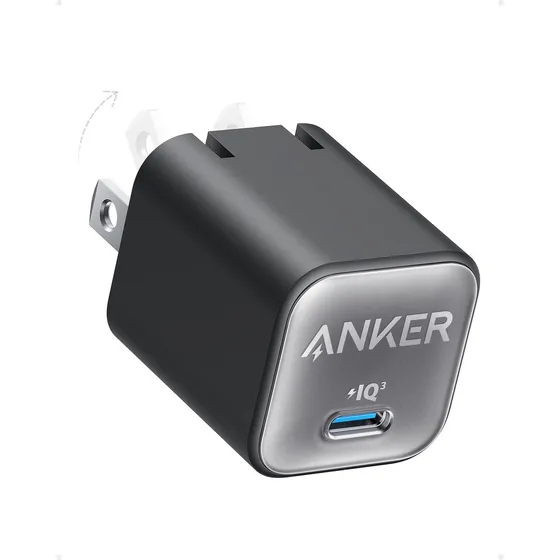 Usb C Gan 30w, Cargador 511 (nano 3), Piq 3.0 Plegabl. Color Negro Phantom