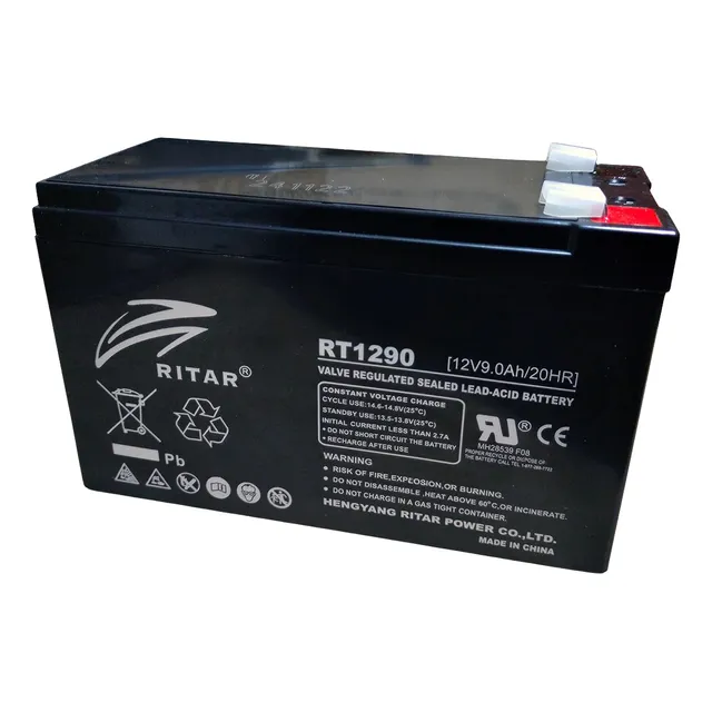 Batería De Plomo-ácido Sellada Ritar Rt1290 Agm Vrla 12v 9ah