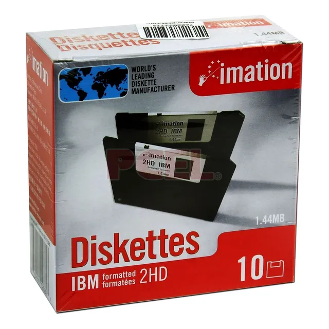 Caja Con 10 Paquetes De Diskettes