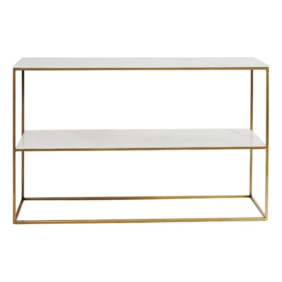Dressoire Consola Recibidor Hierro + Simil Marmol C/ Estante