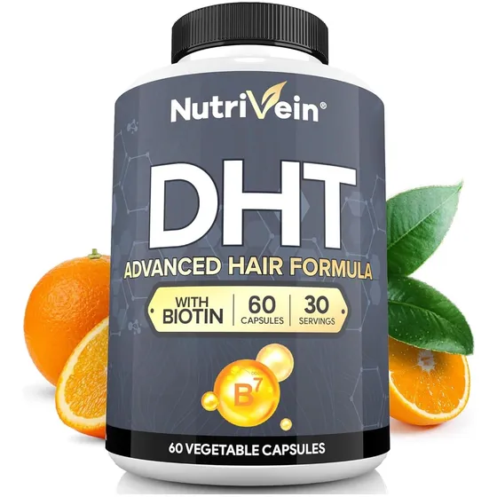 Suplemento Nutrivein Bloqueador Dht Con Biotina 60 Capsulas