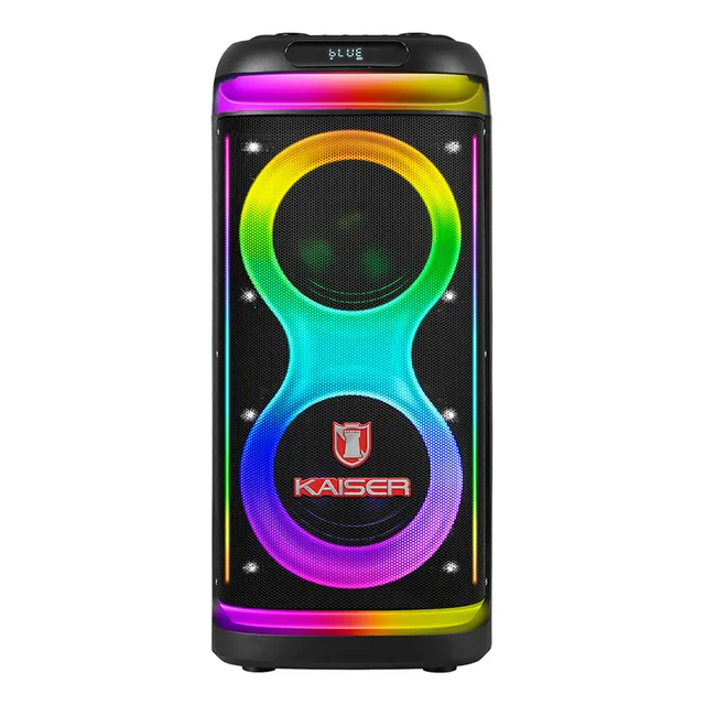 Bafle Kaiser 2x8 Pulgadas Ksw-8024 Color Negro