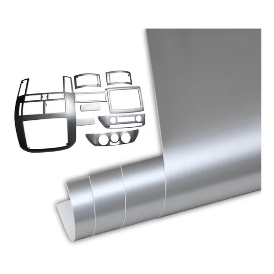 Vinilo Gris Plateado Plata Moldeable Tuning Autos 60cm X 1m