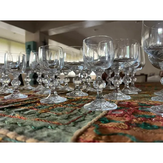 24 Copas De Cristal Italiano - Impecables