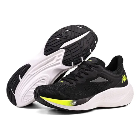 Tênis Kappa Pulse Evo Masculino Feminino Preto-amarelo Limão 38