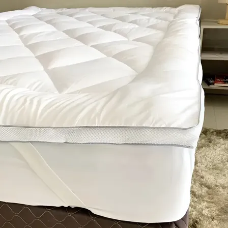 Pillow Top Toque De Plumas Queen 1,58x1,98 - Appel - Branco