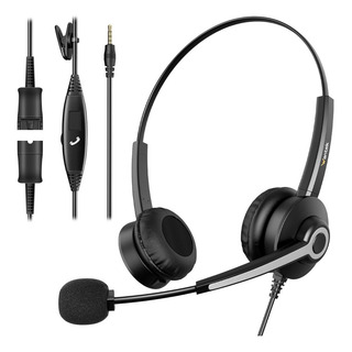 Headset De Oficina Wantek 68 Con Micrófono De Enchufe Rápido Headset De Oficina Wantek 68 Con Micrófono De Enchufe Rápido