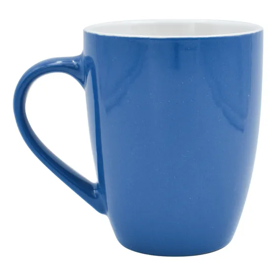 Taza Lisa Tarro De Cerámica Para Café Colores 350ml Color Azul Cobalto
