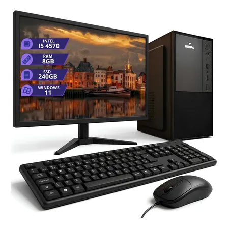Pc Computador Completo Intel I5 8gb Ssd 240 Monitor 20 240 Gb 8 Gb Intel Hd Graphics 4600