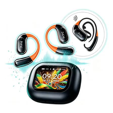 Fone De Ouvido Bluetooth Com Tradutor Ai Tela Lcd Htc Ne27 Preto