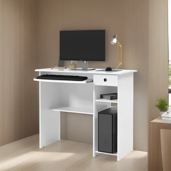 Rack Para Computador Home Office Viena Com 1 Gaveta Pratica