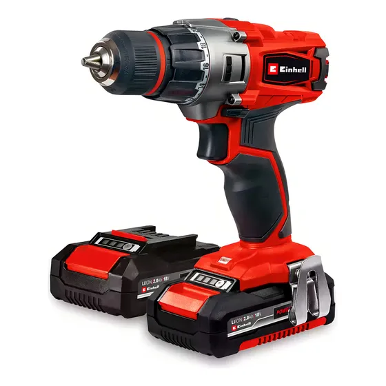 Taladro atornillador inalámbrico Einhell Te-cd 18/2 Inc. carg y 2 batería 2ah