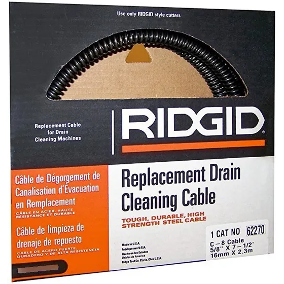 Tramo Repuesto Destapa Cañería K50 5/8 X2.3mts Ridgid