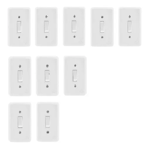 Kit 10 - Interruptores Bipolar 20a C/espelho Perlex 2306 