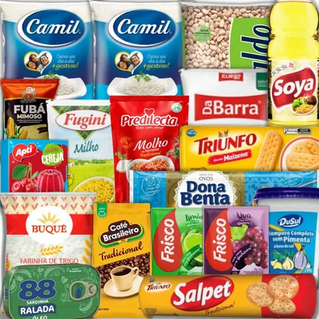 Cesta Básica Econôminca Essencial De Alimentos Qualidade E Praticidade Para Doação Social Ou Natal