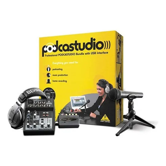 Kit Interface De Áudio Estúdio Behringer Podcastudio Usb
