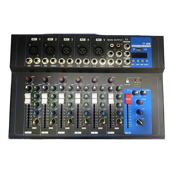 Consola Mezclador Sonido 7 Canal Analógica Digital Dj