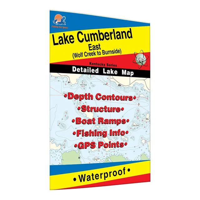 Lago Cumberland East Mapa Wolf Creek Pesca Burnside