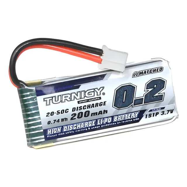 Batería Lipo 1s 3,7v 200mah Turnigy 20-50c Robot