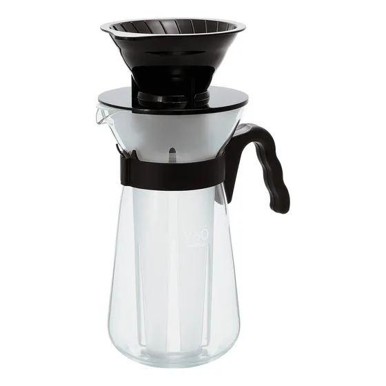 Hario V60 Fretta Cafetera Caliente Y Helada, 23.7 fl Oz, . Color Negro