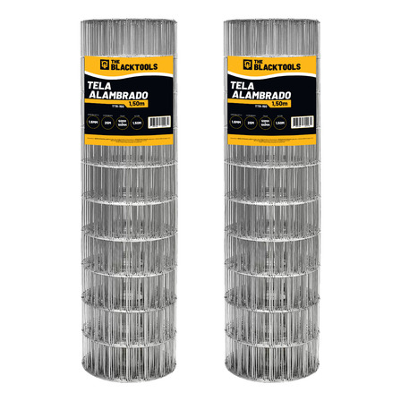 Tela Cerca Soldada Malha Kit 2un 5x10cm Fio 1,60mm 25x1,5m Tela Cerca Soldada Malha Kit 2un 5x10cm Fio 1,60mm 25x1,5m