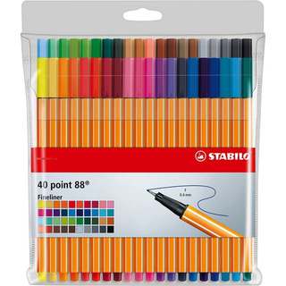 Caneta Stabilo Point 88 Com 40 Cores Extra Fina - Oferta Caneta Stabilo Point 88 Com 40 Cores Extra Fina - Oferta