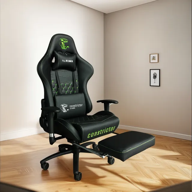 Silla Gamer Constrictor Superciliosa Cuero C/ Apoya Piernas