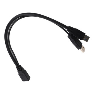 Cable De Extensión Hembra A Doble Usb Macho De 30 Cm Cable De Extensión Hembra A Doble Usb Macho De 30 Cm