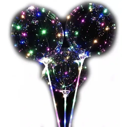 Set Globos Burbuja Luces Led Hada Set Fiesta Luminosa