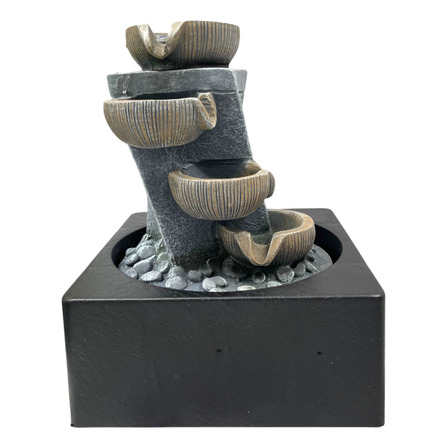 Fuente De Agua Mediana Cascada Gris + Luz Piedras Deco Zen Fuente De Agua Mediana Cascada Gris + Luz Piedras Deco Zen