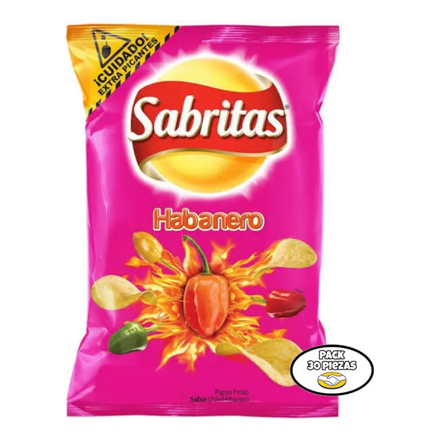 Sabritas Chile Habanero Pack Caja 30 Piezas