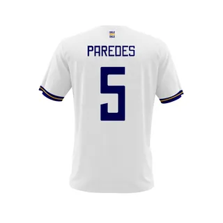Camiseta Blanca Azul Y Oro Premium Nro 5 Edicion Estadio Blanco L