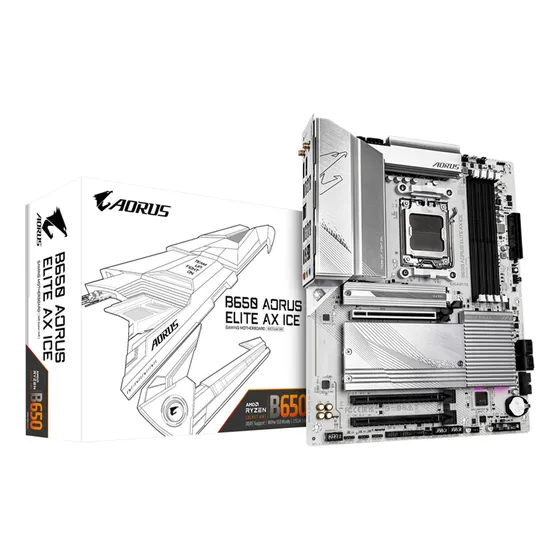 B650 Aorus Elite Ax Ice Am5/ Lga / Amd/ B650/ Atx/ 5 Años. Color Blanco