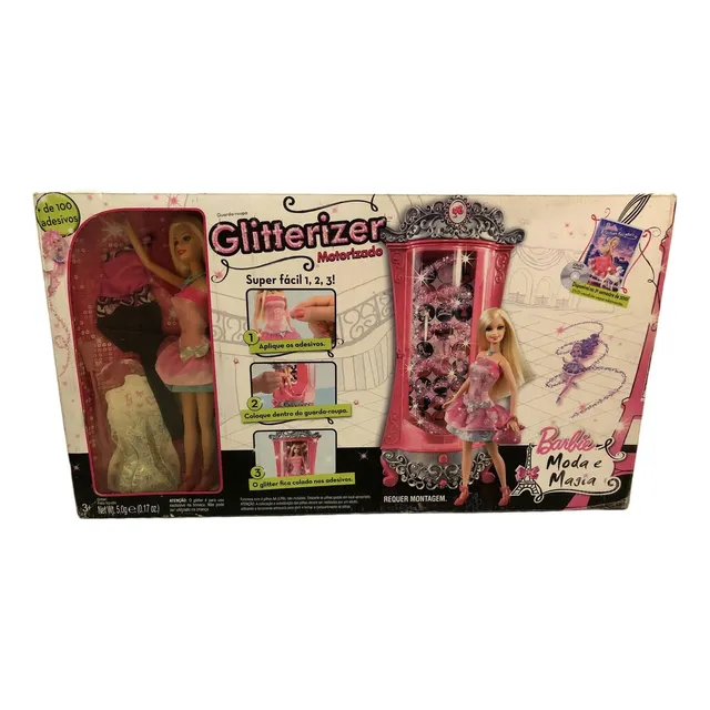 Playset Grande Guarda Roupa Motorizado Glitterizer E Acessórios - Barbie Moda E Magia - Acompanha Boneca - Mattel Brinquedos / Ano De Fabricação: 2009